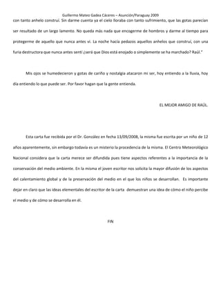 La carta de un amigo