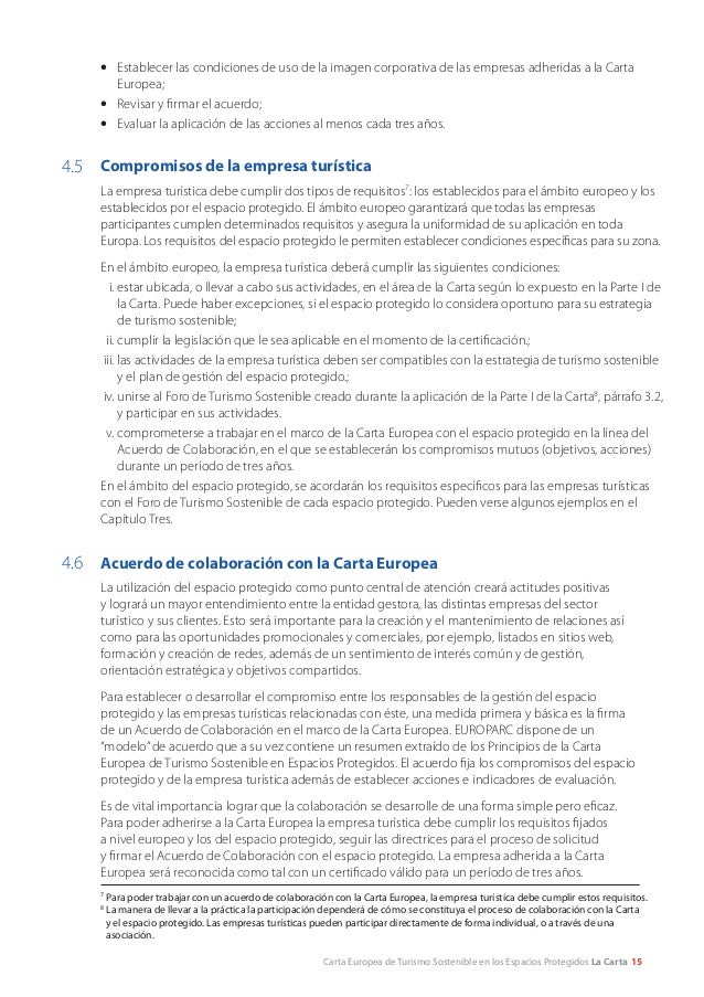 La carta europea de turismo sostenible 2