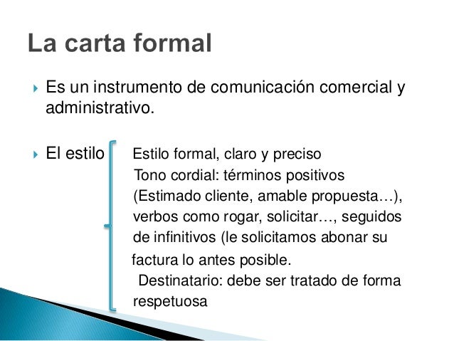 La carta formal