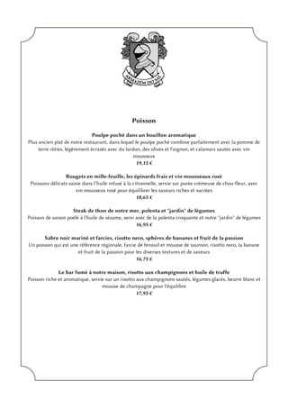 à La carte français