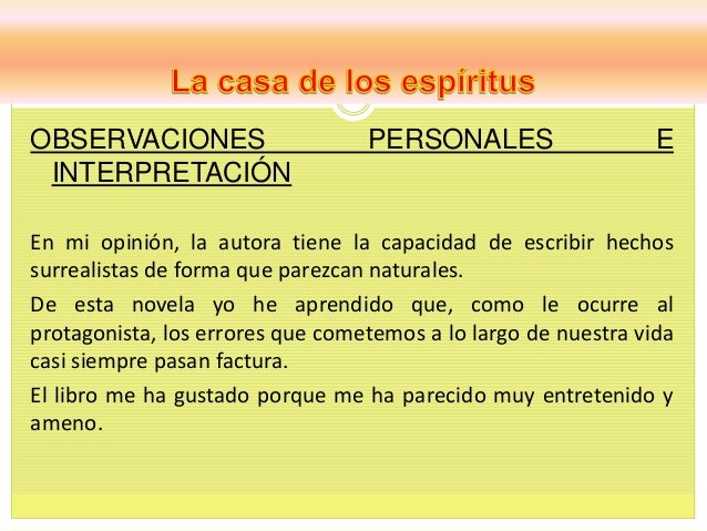 La Casa De Los Espíritus
