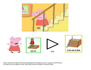 Autora: Rosa García Pagán http://audicionylenguajeenunclic.blogspot.com.es/ Licencia: CC (BY-NC-SA)
Procedencia de las imágenes y video: https://www.youtube.com/watch?v=Hwwh5OqTjNQ
 