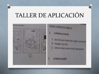 TALLER DE APLICACIÓN