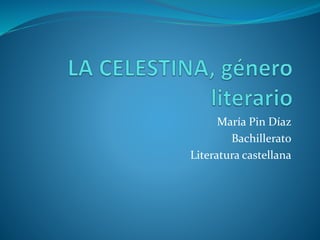 María Pin Díaz
Bachillerato
Literatura castellana
 