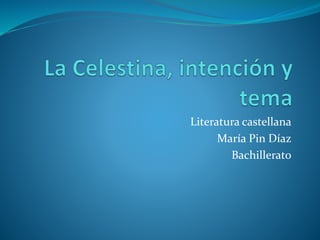 Literatura castellana
María Pin Díaz
Bachillerato
 