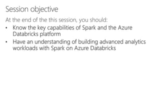 Building Advanced Analytics Pipelines with Azure Databricks | PPTX