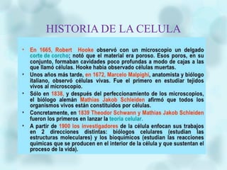 HISTORIA DE LA CELULA
 