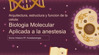 Arquitectura, estructura y funcion de la
celula:
Biologia Molecular
Aplicada a la anestesia
 