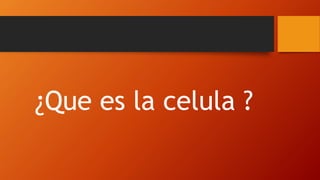 ¿Que es la celula ?
 