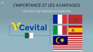 L’IMPORTANCE ET LES AVANTAGES
23
L’ACCÈS À DE NOUVEAUX MARCHÉS
 