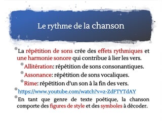 Exemples (chansons et poèmes)
Poème Désemparé, de Gaston Miron, transposé en chanson:
https://www.youtube.com/watch?v=wFqi...