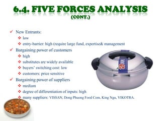 6.4. FIVE FORCES ANALYSIS
                                      (CONT.)


 New Entrants:
     low
     entry-barrier: h...