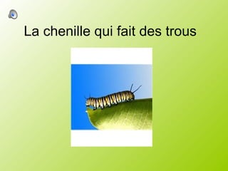 La chenille qui fait des trous