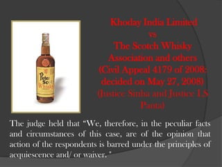 Acquiescence	Acquiescence, consenting by remaining  	silent.