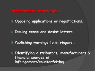  	Burden of proof is on the defendant.Section 30 (2) (c)- ACT 1999 Defence of AcquiescenceSection 33- Effect of Acquiescence-  If you had remained acquiesced for a continuous period of five years in the use of registered trademark, being aware of the use, the later trademark is not entitled to oppose the use of the earlier trademark or the exploitation of the earlier trademark.