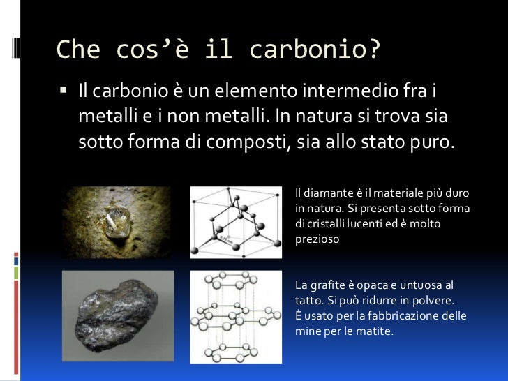 La chimica del carbonio