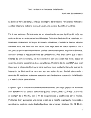 La Ciencia Se Desprende De La FilosofíA