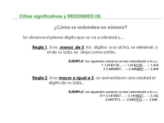 Cifras significativas y REDONDEO (II)
 