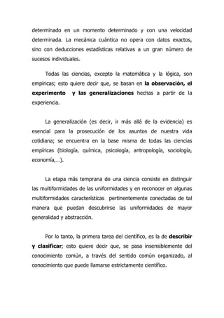 LA CIENCIA Y SU METODO