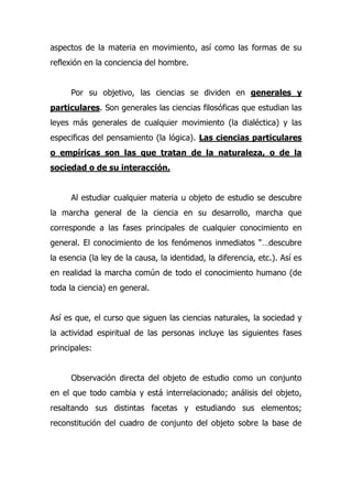 LA CIENCIA Y SU METODO