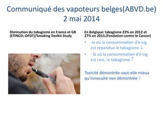 La cigarette électronique,situation en belgique