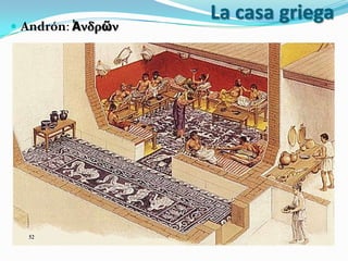 La casa griega
 Andrón: Ἀνδρῶν
 