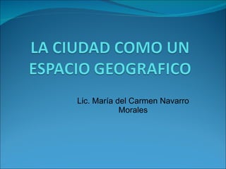 Lic. María del Carmen Navarro Morales 