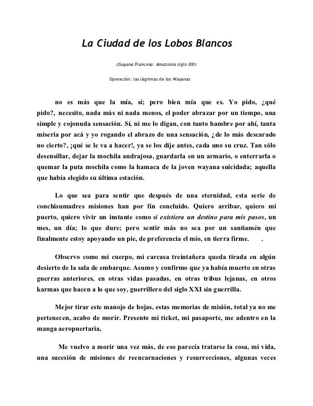 La ciudad de los lobos blancos mejor novela corta américa