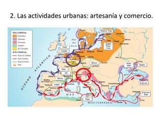 2. Las actividades urbanas: artesanía y comercio. 