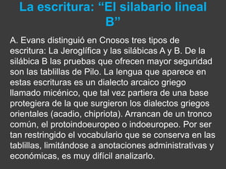 Lineal A La civilización micénica | PPTX