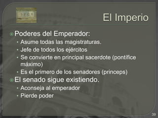 El senado se convierte en la principal institución
