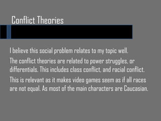 Lack of racial diversity in video games | PPTX