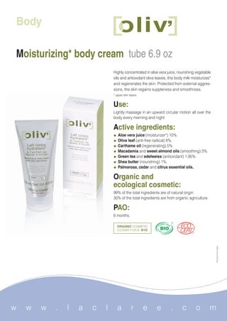 La Claree Product Range