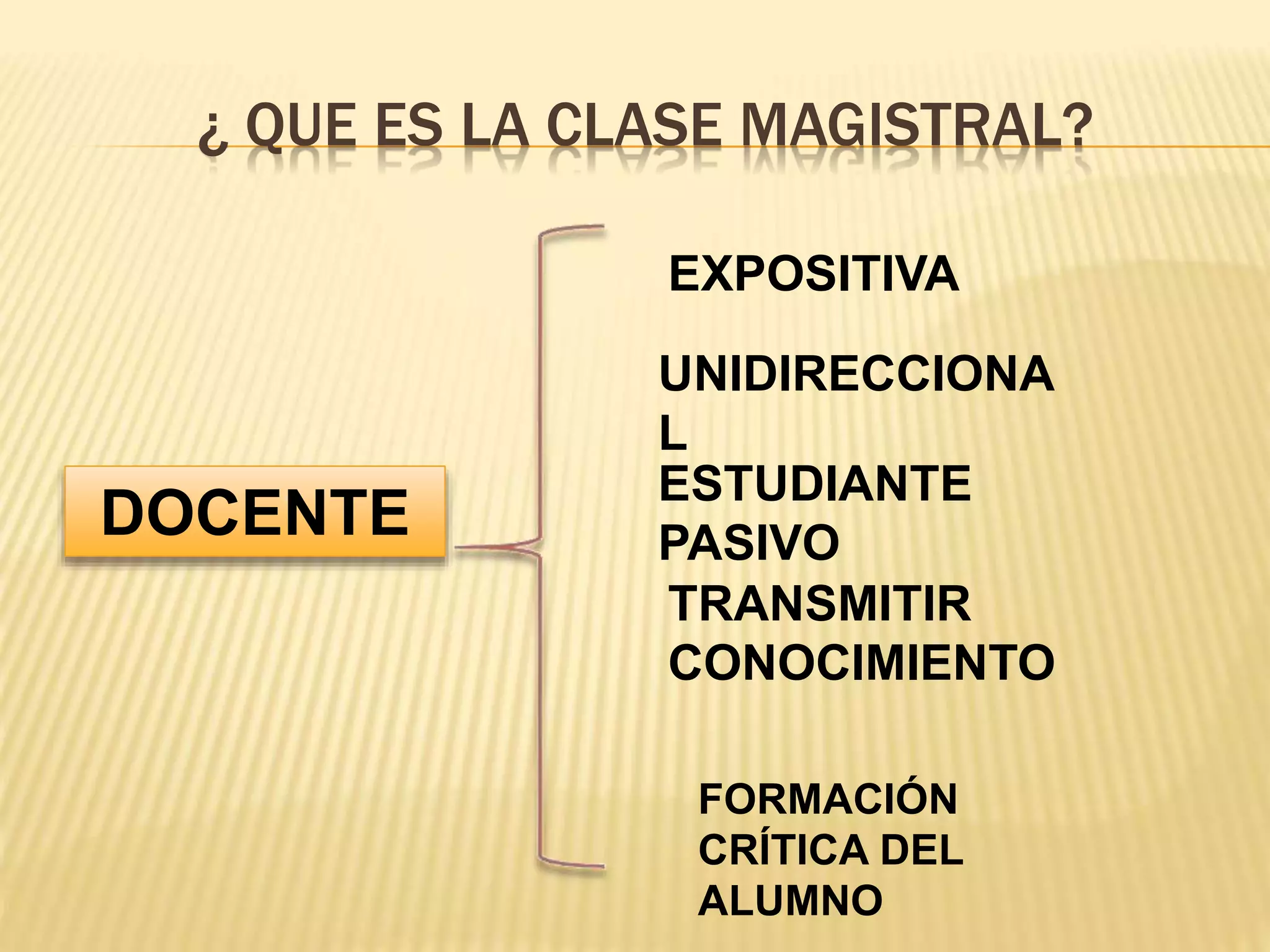 LA CLASE MAGISTRAL | PPTX
