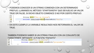 La clase string en Java | PPTX