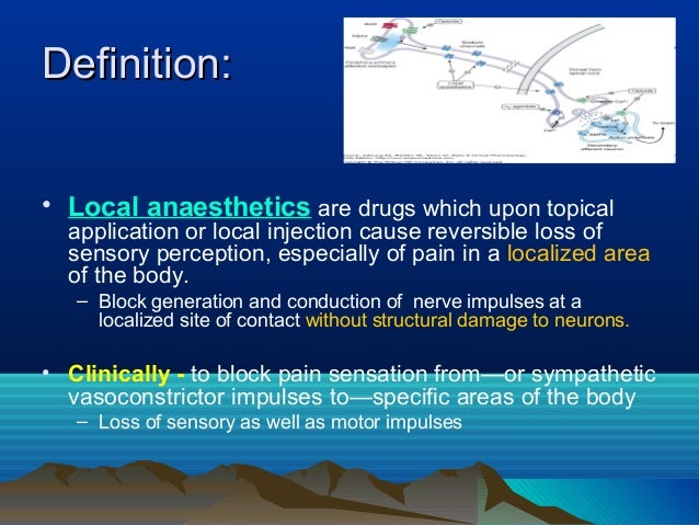 Local Anaesthetics Local Anaesthetics