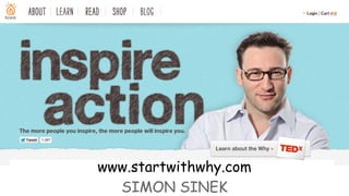 www.startwithwhy.com
SIMON SINEK

 