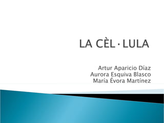 Artur Aparicio Díaz Aurora Esquiva Blasco María Évora Martínez 