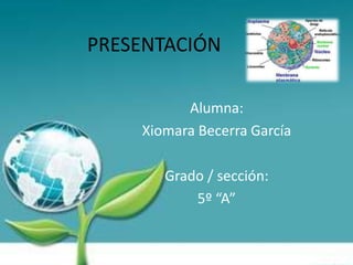 PRESENTACIÓN

          Alumna:
    Xiomara Becerra García

       Grado / sección:
           5º “A”
 