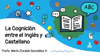Profa. María Zoraida González H.
La Cognición
entre el Inglés y
Castellano
 