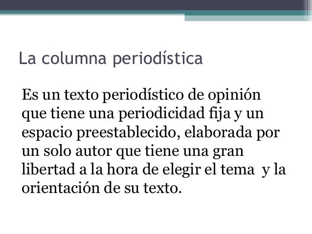 La columna periodística