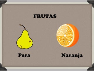 FRUTAS




Pera            Naranja
 