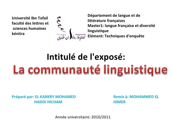 La Communaute Linguistique
