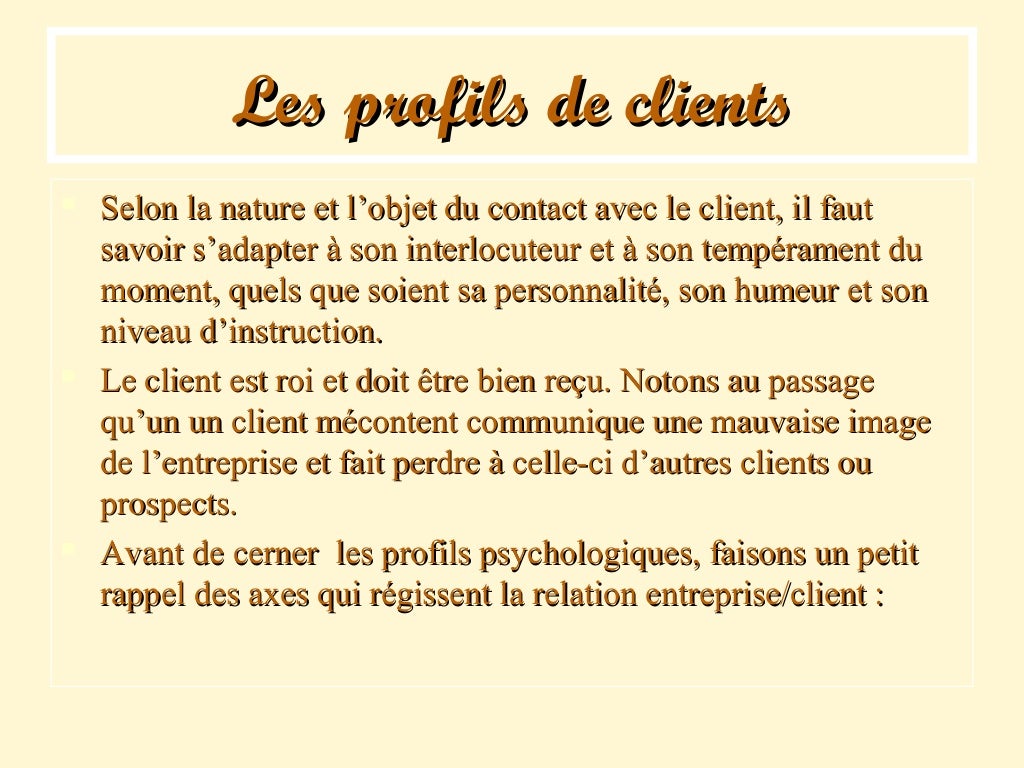 La communication avec le client