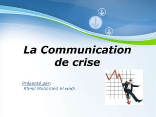 La Communication
     de crise
Présenté par:
 Khelil Mohamed El Hadi



               Powerpoint Templates
                                      Page 1
 