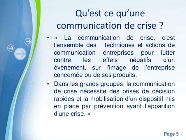 La communication de crise.khelil mohamed elhadi La communication de crise.khelil mohamed elhadi