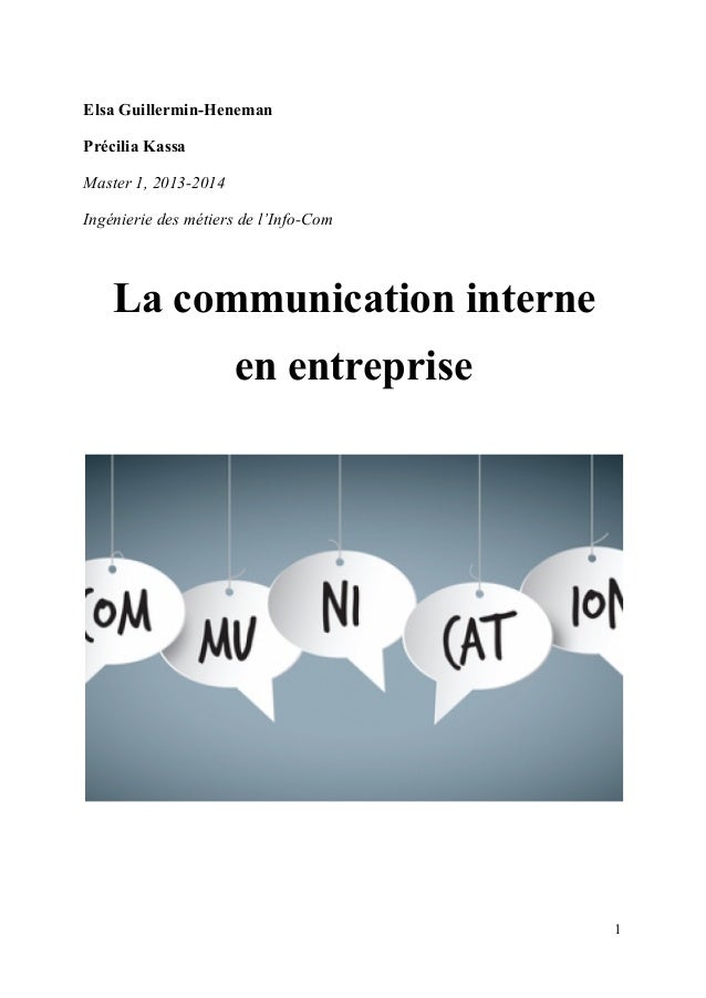 La Communication Interne En Entreprise