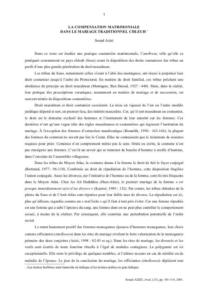 compensé blanche mariage
