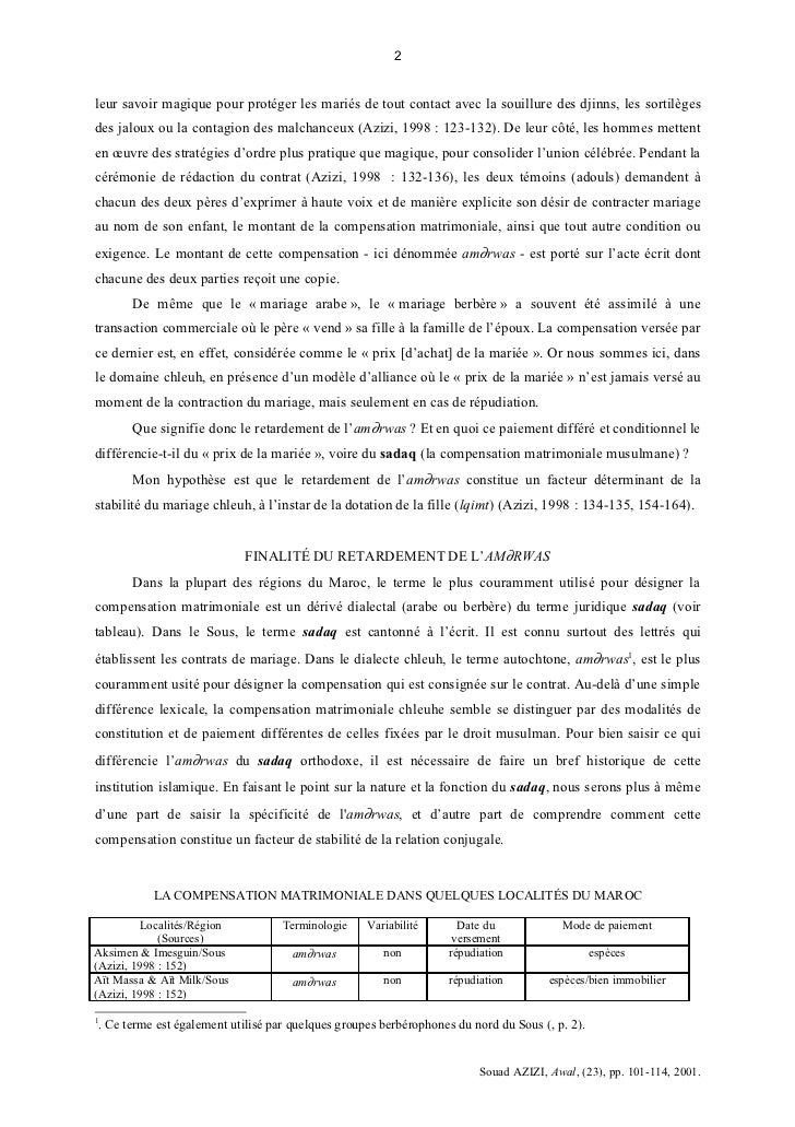 compensé blanche mariage