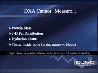 L’hydratation peut être estimée par les balances à impédancemétrie  
